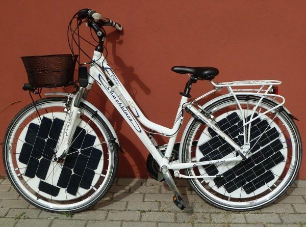 Paineis fotovoltaicos em bikes