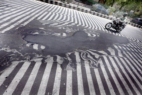 Asfalto derretido onda de calor Índia