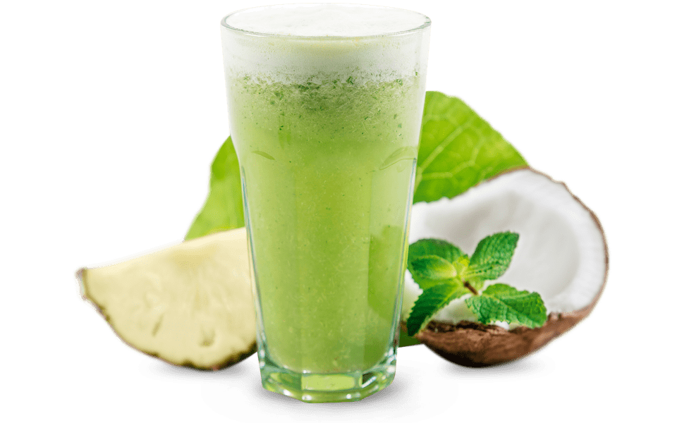 Suco detox com couve e água de coco