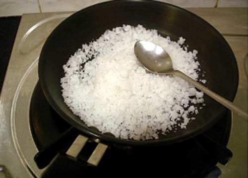 meia de sal frigideira