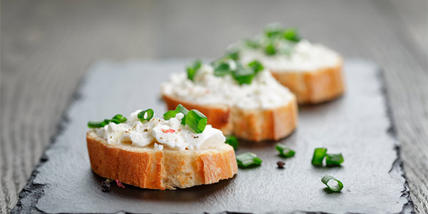 brusqueta creme queijo