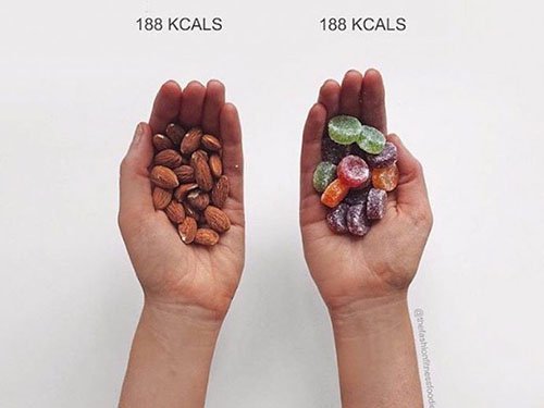 alimentos saudáveis menos calorias
