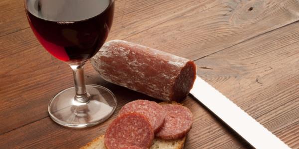 vinho salame