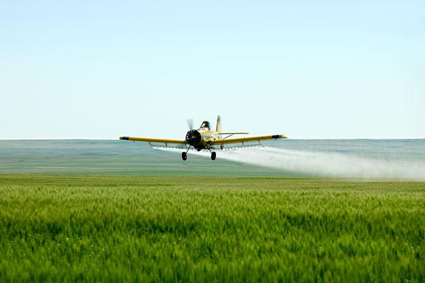 Pulverização aérea de agrotóxico
