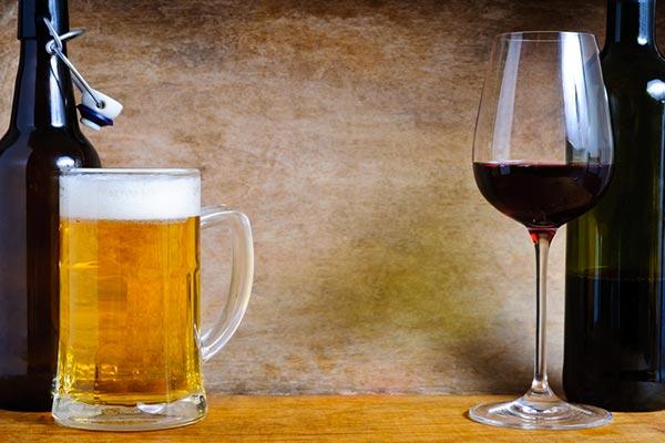 cerveja e vinho