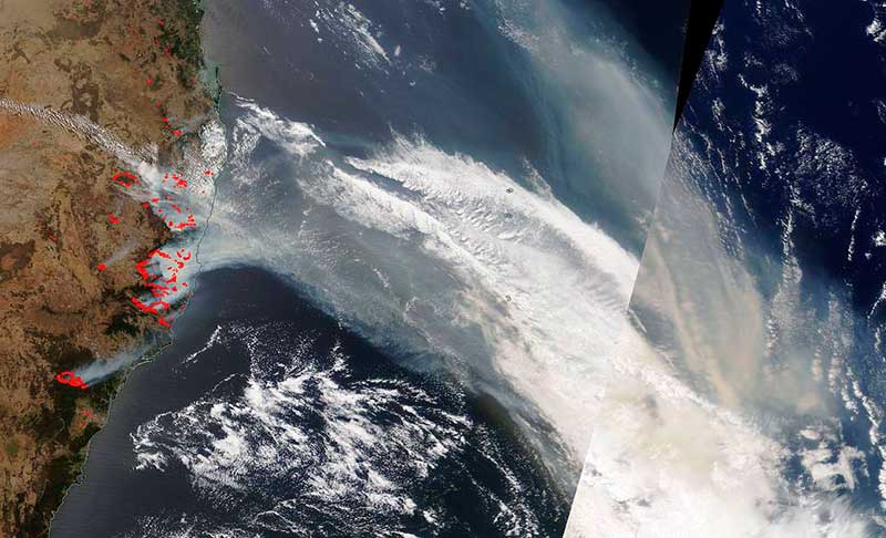 australia nasa incendios