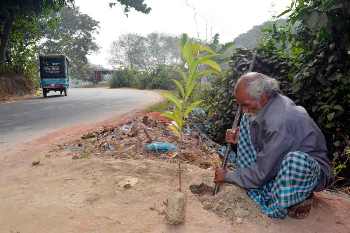 O homem de Bangladesh que plantou uma árvore todos os dias nos últimos 48 anos