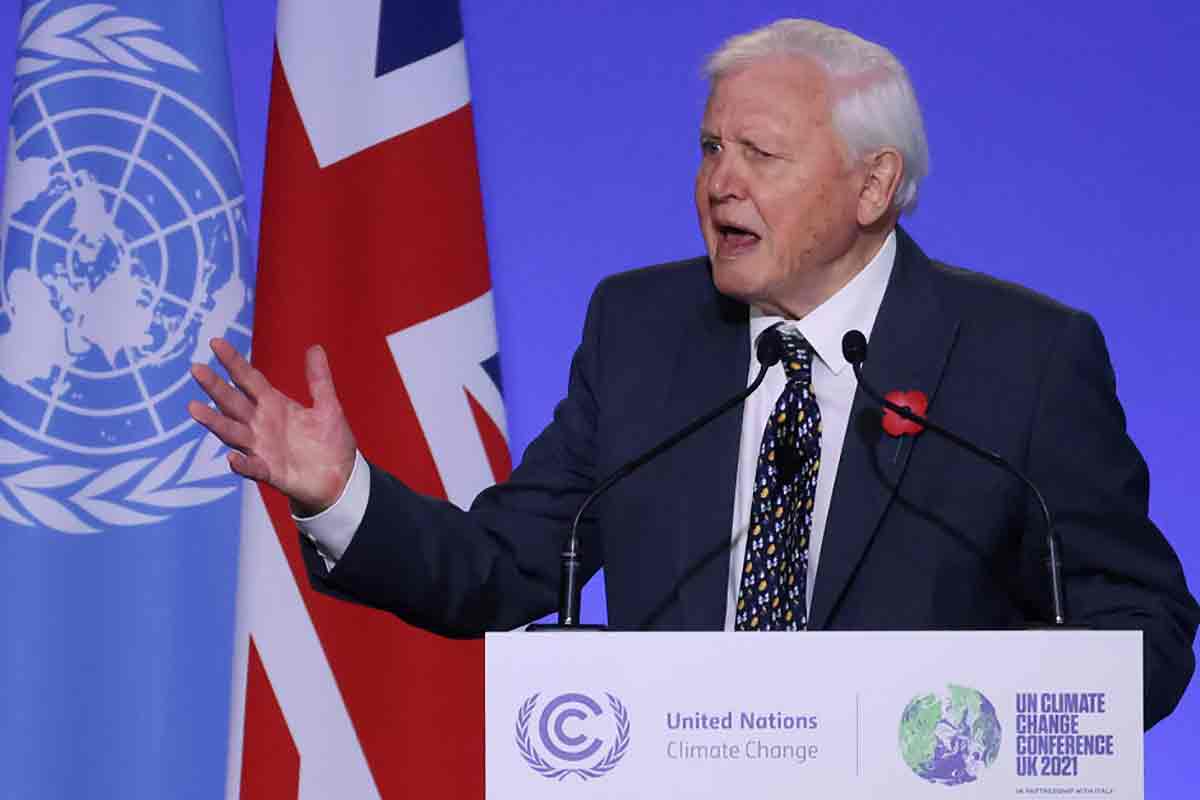 David Attenborough na COP26 nova revolução industrial para criar um